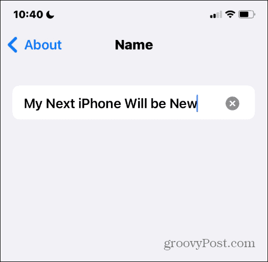 change bluetooth name on iPhone