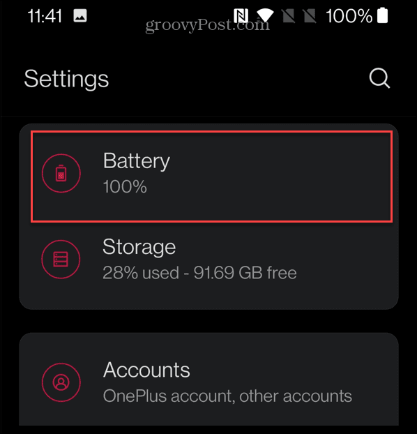 Spotify battery setting