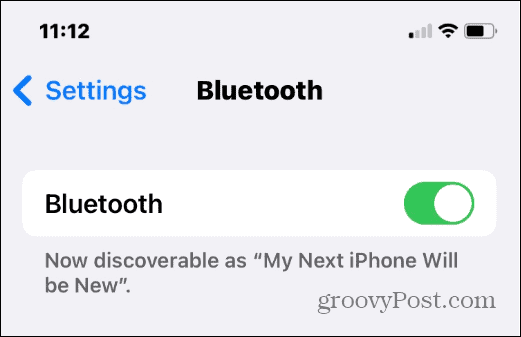 change bluetooth name on iPhone