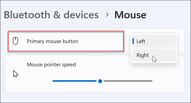 Make the Mouse Left-handed in Windows