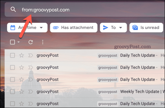 Search by domain in Gmail