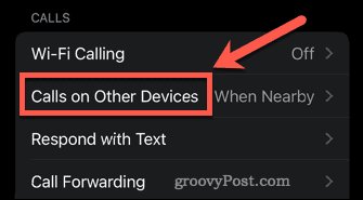 iphone calls on other devices