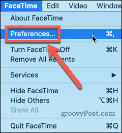mac facetime preferences