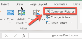 Compressing pictures in Excel