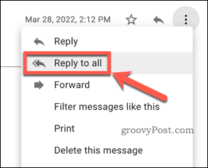 Reply to all in Gmail