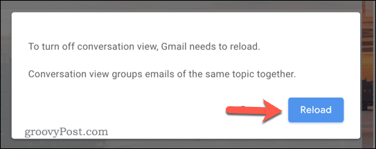 Reload Gmail inbox
