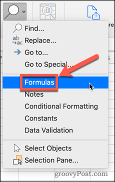 find formulas in excel
