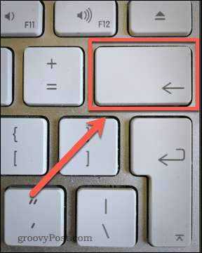 mac delete key