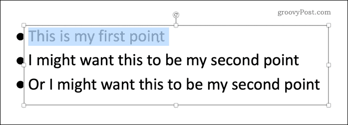 powerpoint highlighted text