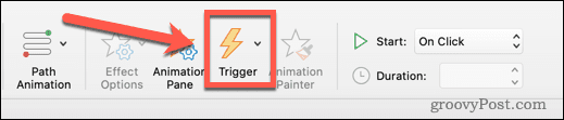 powerpoint trigger