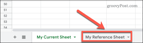 change sheet in google sheets