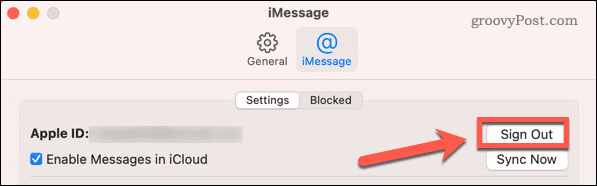 sign out of imessage mac