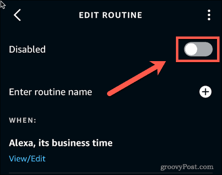 alexa enable routine
