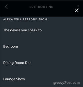 alexa selecting device