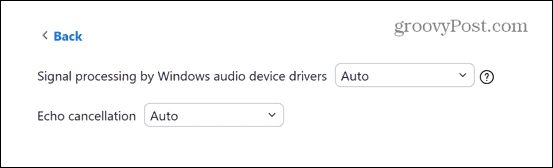 zoom advanced audio settings defaults