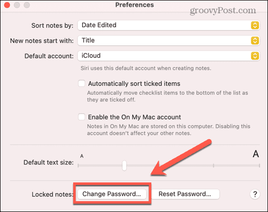 mac change password