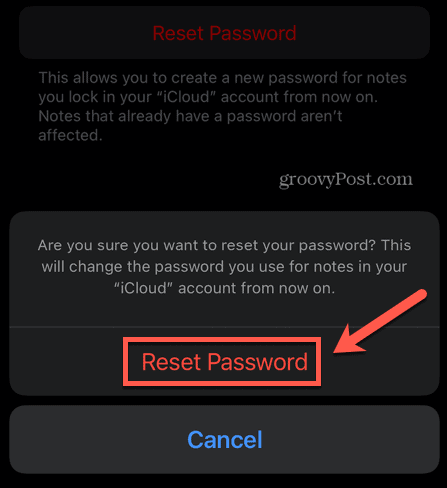 iphone reset password