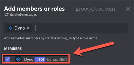 add dynobot in discord