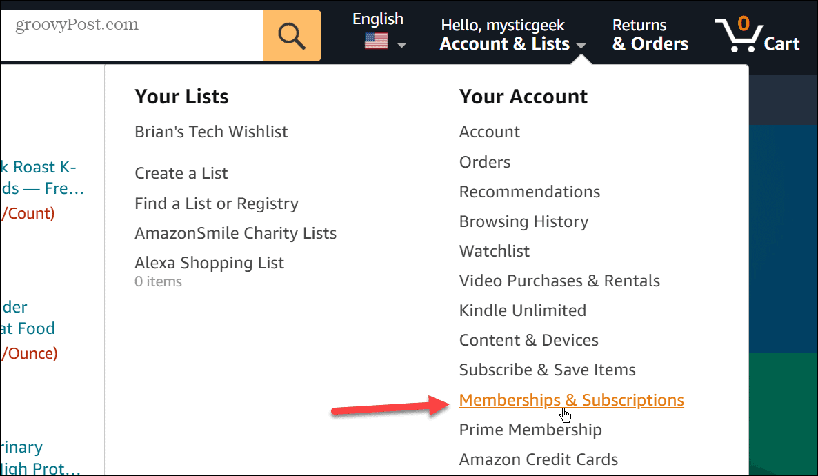 Cancel Subscriptions on Amazon Prime Video