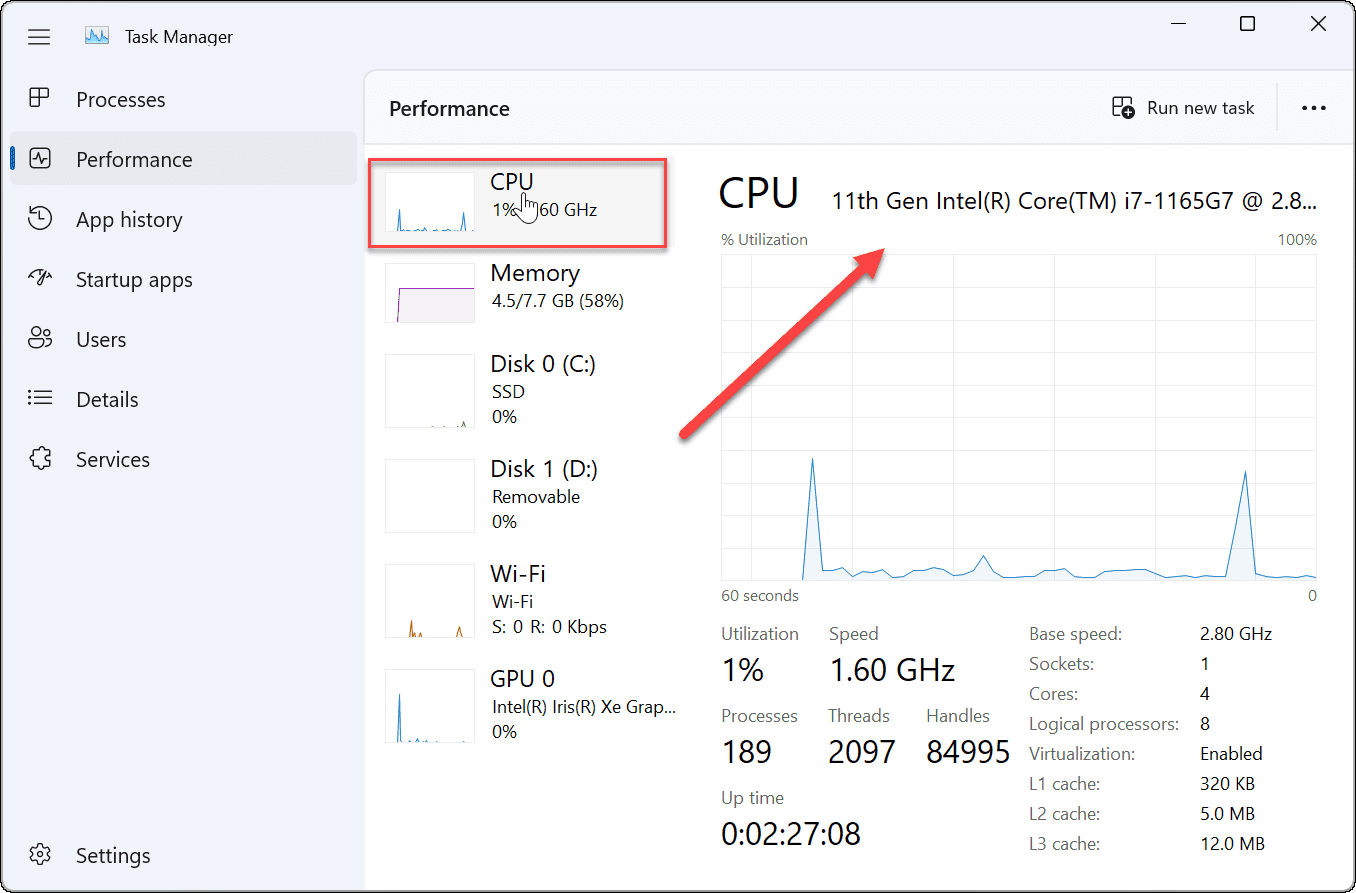 Find Your Intel CPU Generation on Windows 11