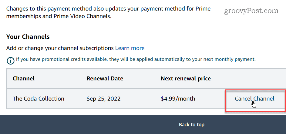 Cancel Subscriptions on Amazon Prime Video