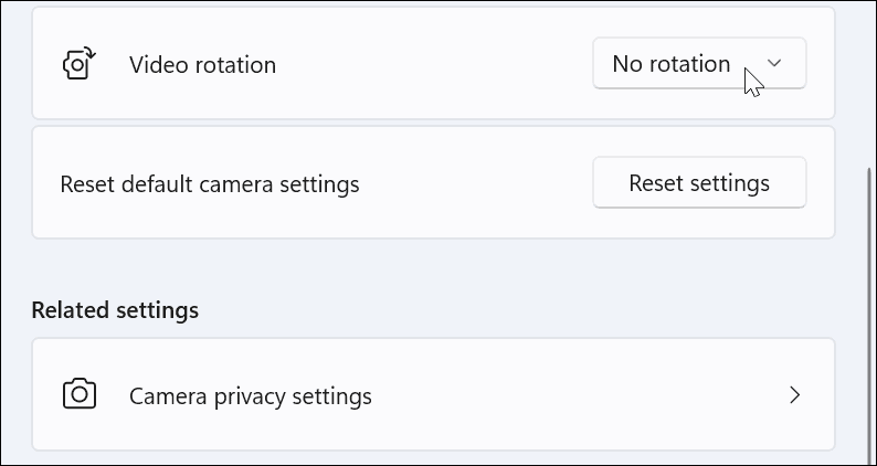 Manage Webcam Settings on Windows 11