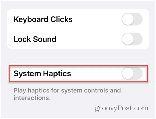 system haptics sound