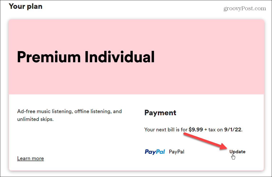 update payment