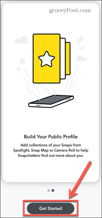 snapchat get started
