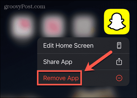 snapchat remove app