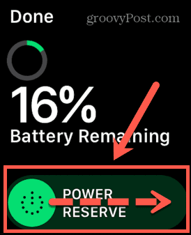 apple watch enable power reserve