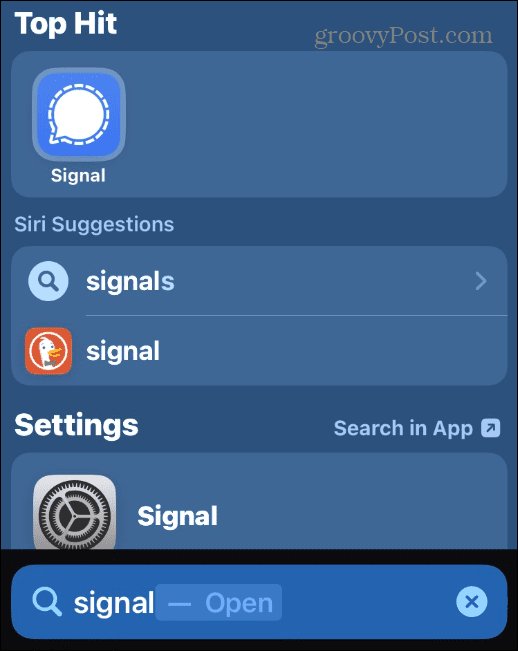 Удалить кнопку поиска на главном экране iPhone