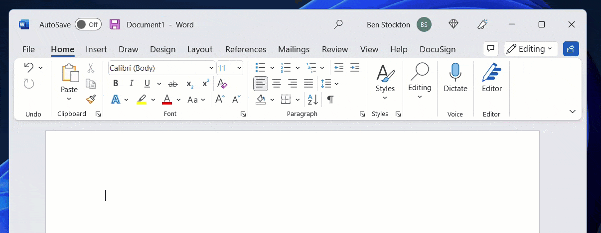 An example of repeated keyboard strokes on Windows 11