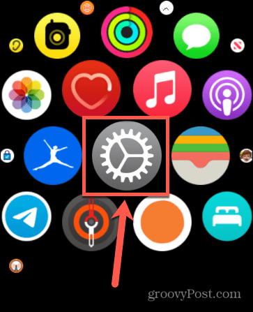apple watch settings app