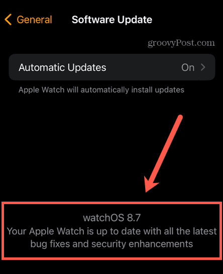 apple watch up to date