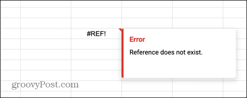 google sheets ref error