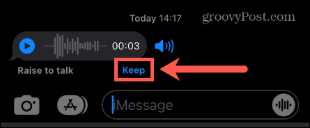 iphone keep received audio message