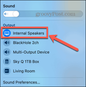 mac speaker options