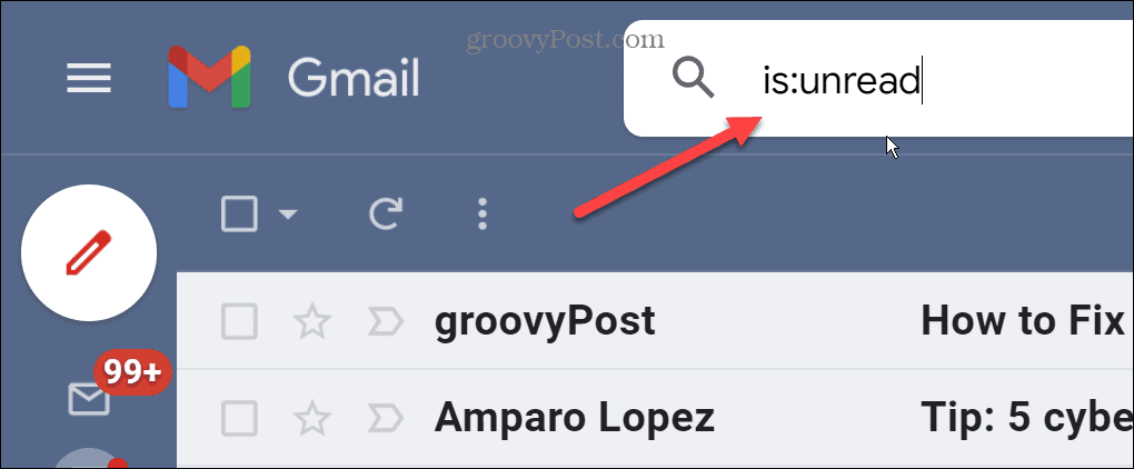 Найти непрочитанные письма в Gmail