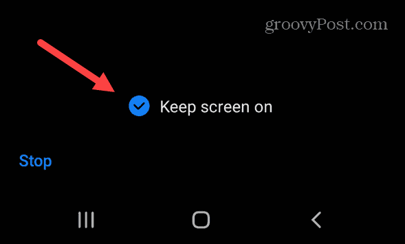 keep screen on Android