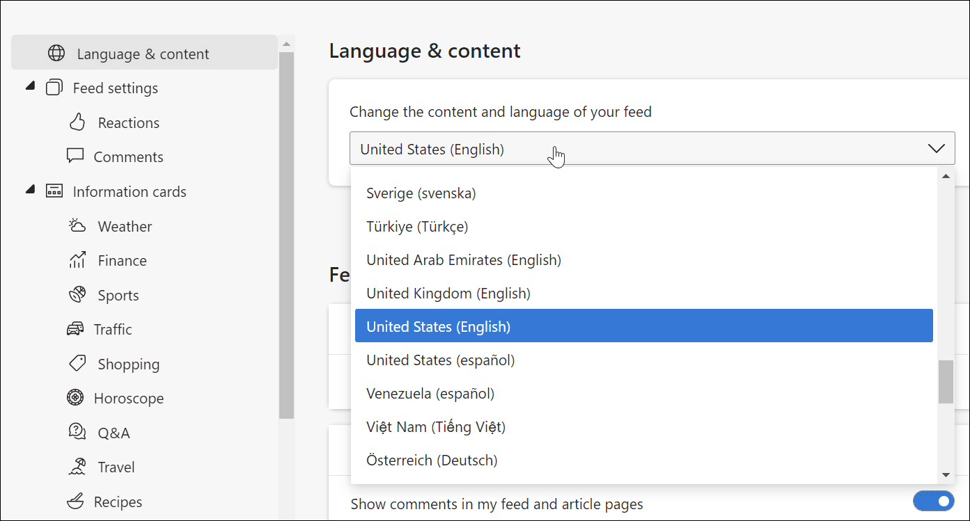 Change the Windows 11 Widgets Language 