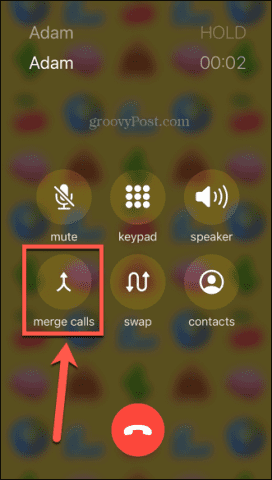 merge calls iphone