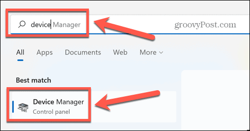 windows device manager search