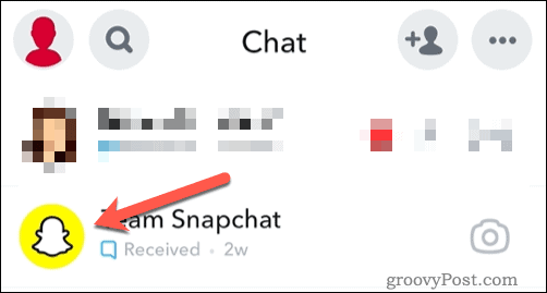 Open the friend icon on Snapchat