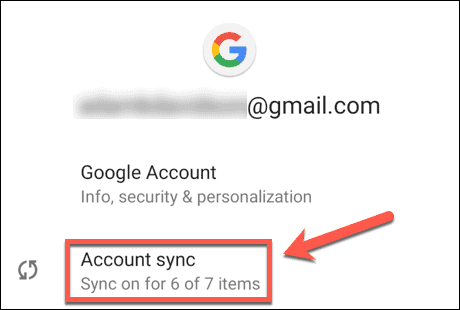 android account sync