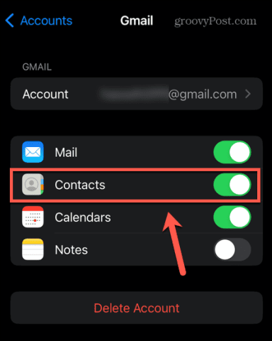 iphone gmail contacts