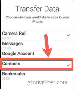 move to ios include contacts