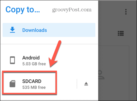 android sd card storage