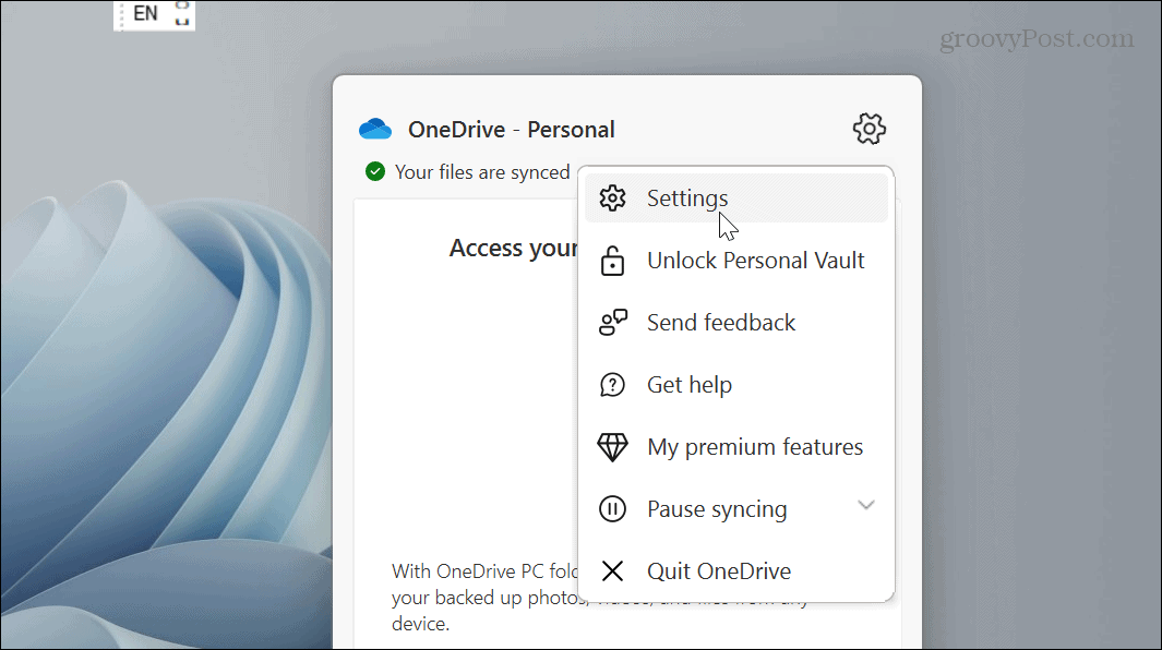 Disabilita OneDrive in Windows 11