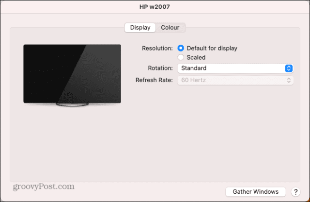 mac external display settings
